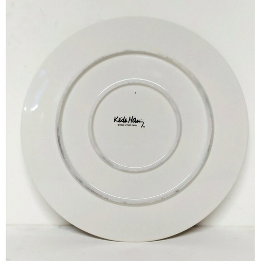 Paire d'assiettes vintage de Keith Haring, années 1990