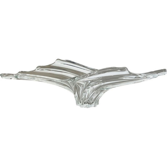 Image 1 of Centre de table vintage en cristal floral par Art Vannes, France 1970