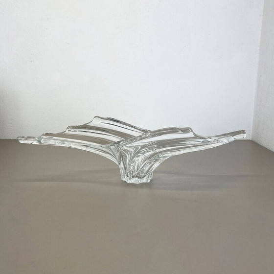 Image 1 of Centre de table vintage en cristal floral par Art Vannes, France 1970