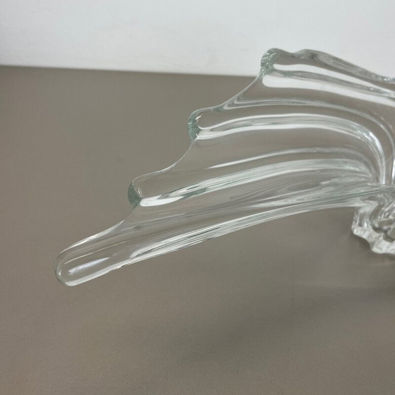 Image 1 of Centre de table vintage en cristal floral par Art Vannes, France 1970