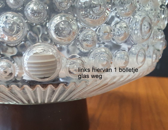 Image 1 of 13737 Plafonnier vintage en verre