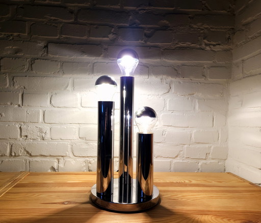 Lampe de table Mcm Space Age en chrome