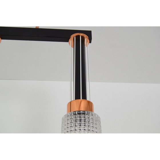 Image 1 of Suspension vintage en métal et laiton par Drukov, Tchécoslovaquie 1960