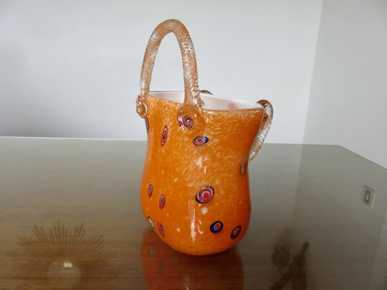 Image 1 of Vase, Sac À Main, Verre De Murano, 1960-1970