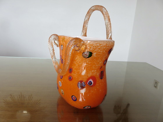 Image 1 of Vase, Sac À Main, Verre De Murano, 1960-1970