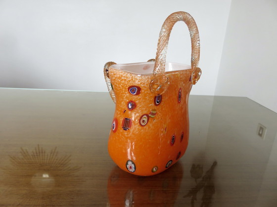 Image 1 of Vase, Sac À Main, Verre De Murano, 1960-1970