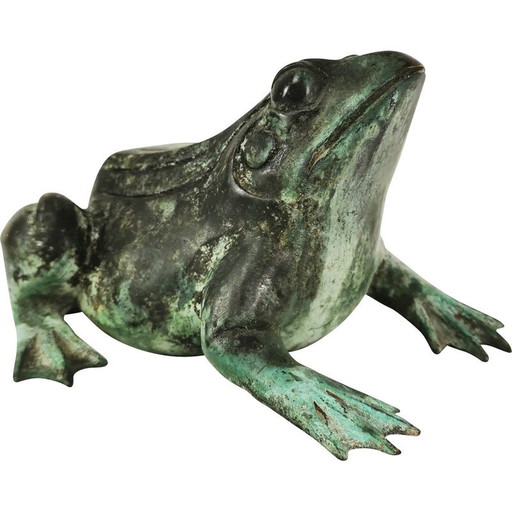 Sculpture de grenouille en bronze, Danemark 1960