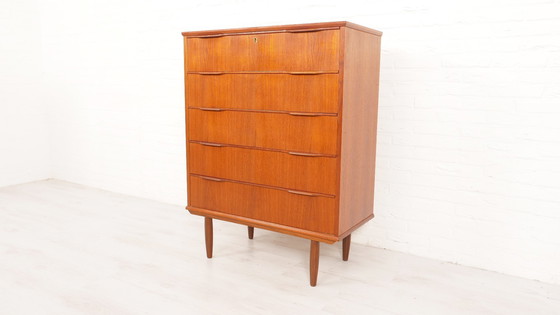 Image 1 of Commode Vintage | Teck | 6 Tiroirs | 111 Cm