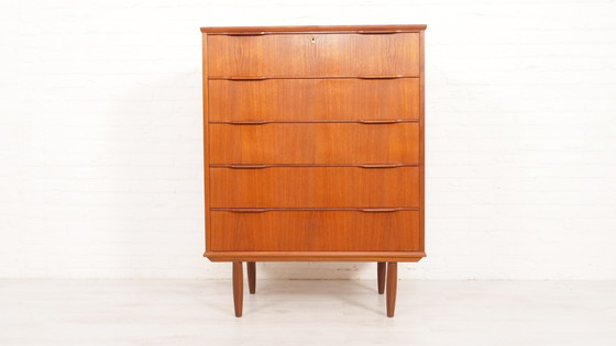 Image 1 of Commode Vintage | Teck | 6 Tiroirs | 111 Cm