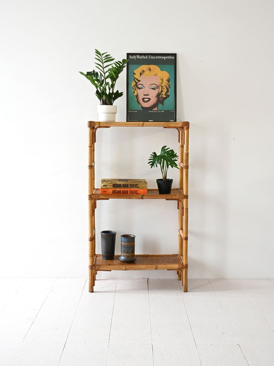 Image 1 of Bibliothèque en bambou vintage