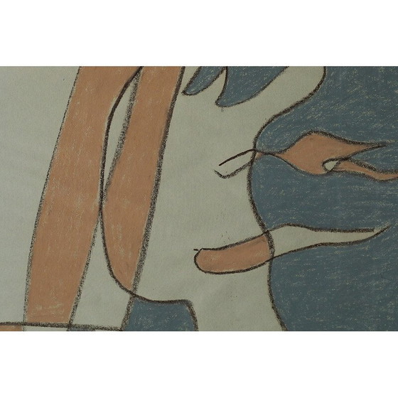 Image 1 of Dessin au pastel vintage d'Edvard Andersson