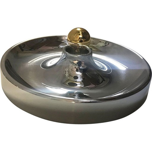 Applique ronde vintage en chrome, 1970