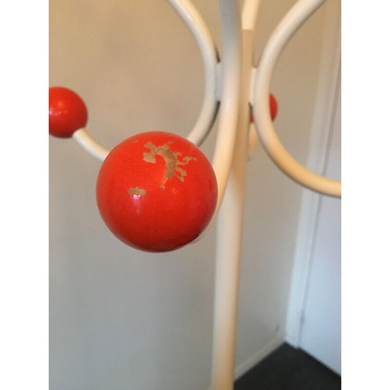 Image 1 of Porte-manteau vintage en métal blanc, 1970