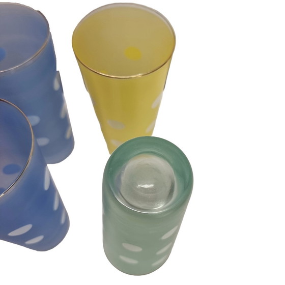 Image 1 of Verres à long drink vintage avec points