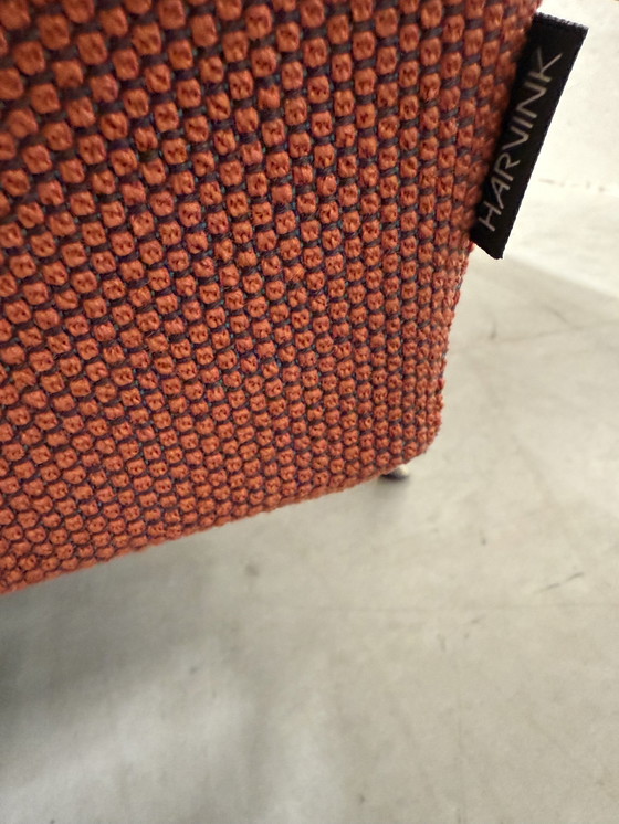 Image 1 of Harvink New Jazz Sofa 2 Seater Red Opera Fabric & Black Leather