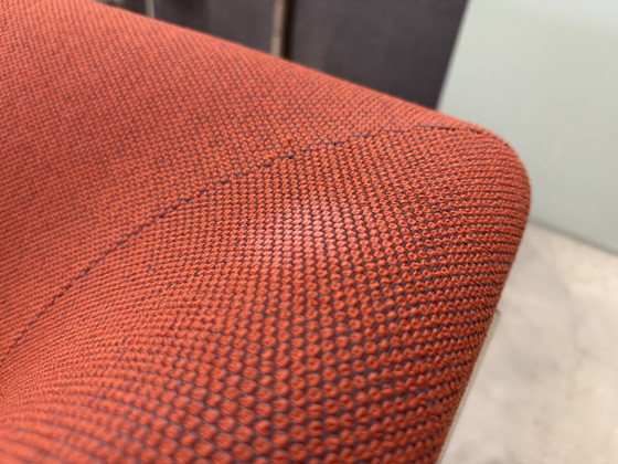 Image 1 of Harvink New Jazz Sofa 2 Seater Red Opera Fabric & Black Leather