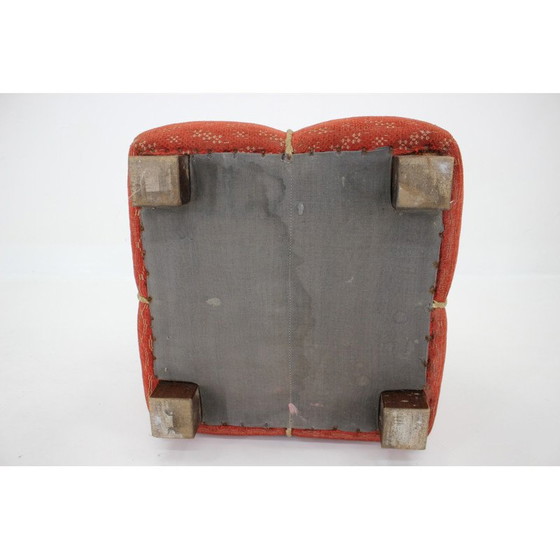 Image 1 of Tabouret cubique Vintage Art Deco, Tchécoslovaquie 1940s