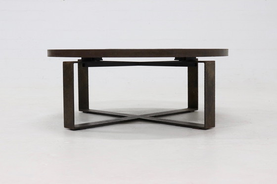 Image 1 of Table basse ronde vintage brutaliste