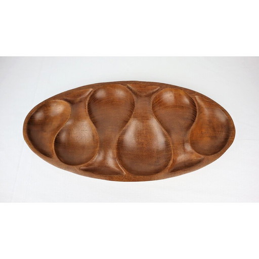 Plateau vintage en teck par Laur Jensen, 1960s