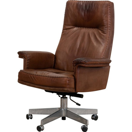 Ds 35 fauteuil de bureau pivotant en cuir de De Sede, Suisse 1970