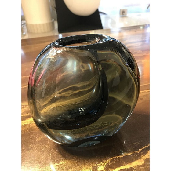 Image 1 of Vase vintage bleu de Vicke Lindstrand pour Kosta