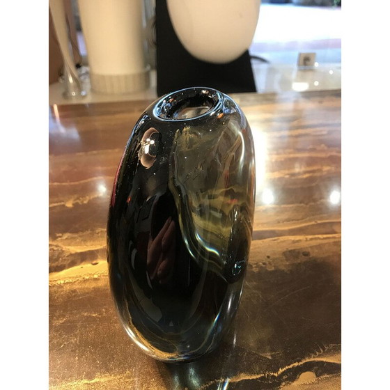 Image 1 of Vase vintage bleu de Vicke Lindstrand pour Kosta