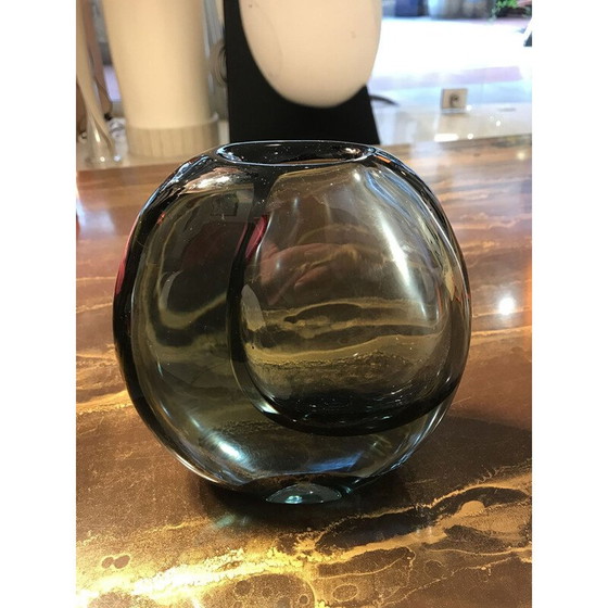 Image 1 of Vase vintage bleu de Vicke Lindstrand pour Kosta