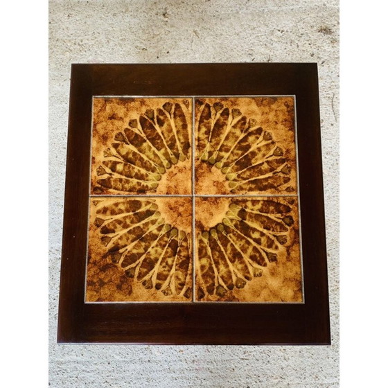 Image 1 of Tables gigognes vintage en teck et céramique, Danemark 1960