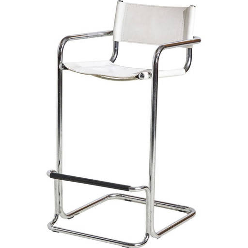 Tabouret de bar vintage à structure tubulaire