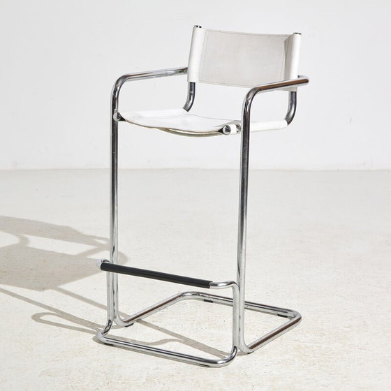 Image 1 of Tabouret de bar vintage à structure tubulaire