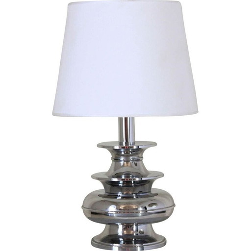 1x Lampe de table vintage chromée, années 1960