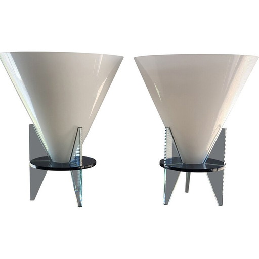 Paire de lampes Otéro vintage par Rodolfo Dordoni pour Fontana Arte, Italie 1986