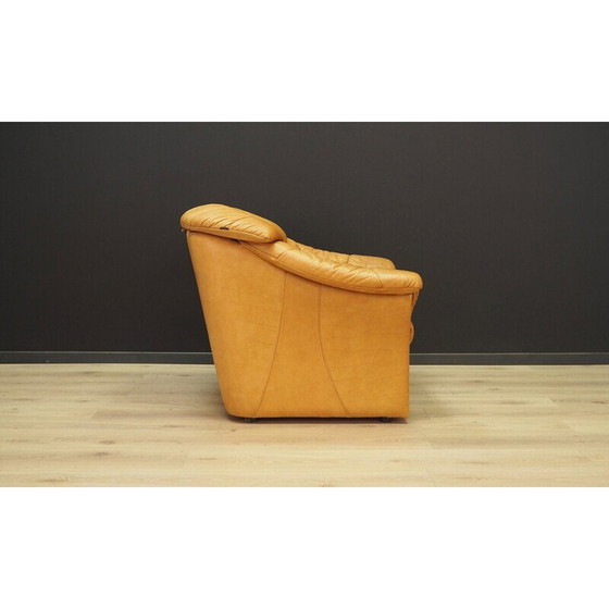 Image 1 of Ensemble de salon en cognac, design danois, années 1970, fabricant : Skalma Møbelfabrik