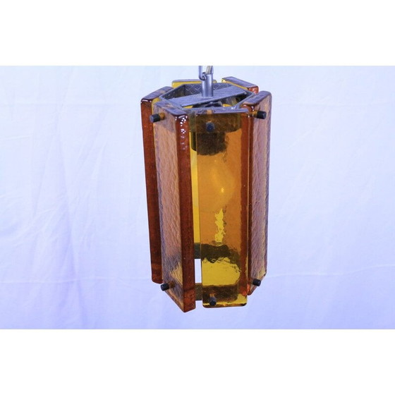 Image 1 of Suspension vintage en verre épais, Suède 1960