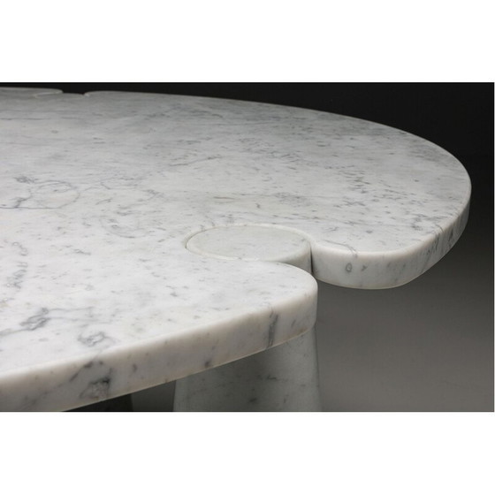 Image 1 of Table de salle à manger ronde en marbre vintage "Eros" par Angelo Mangiarotti, 1970