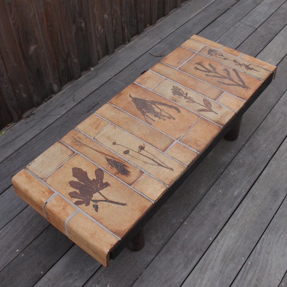 Image 1 of Table basse vintage en céramique modèle Herbier par Roger Capron, 1950