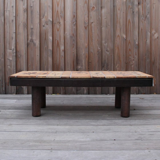 Image 1 of Table basse vintage en céramique modèle Herbier par Roger Capron, 1950