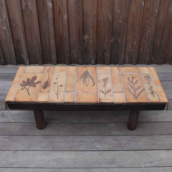 Image 1 of Table basse vintage en céramique modèle Herbier par Roger Capron, 1950