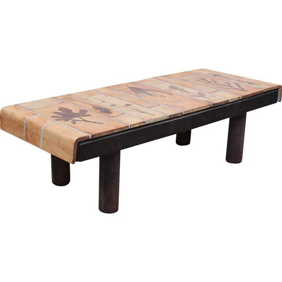 Image 1 of Table basse vintage en céramique modèle Herbier par Roger Capron, 1950