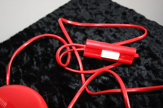 Image 1 of Lampe de table vintage rouge de Veneta Lumi, Italie, années 1970