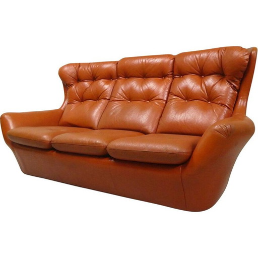 Canapé en cuir vintage, 1970