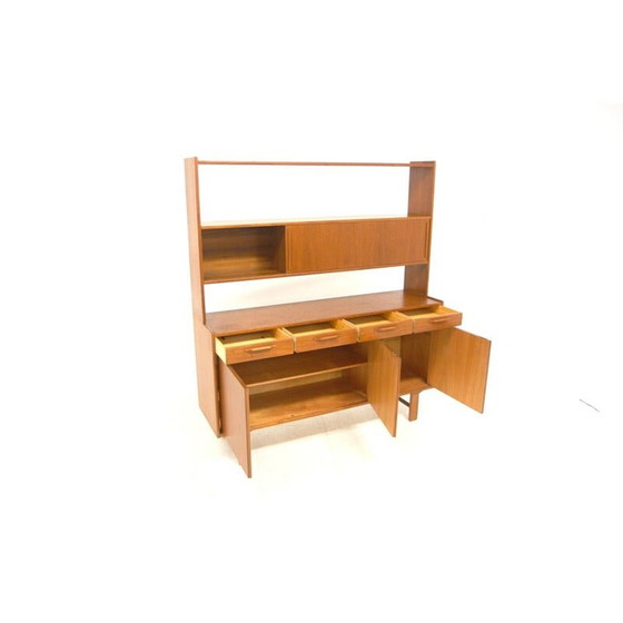 Image 1 of Buffet scandinave vintage en teck en 2 parties, Suède 1960