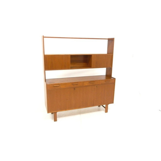 Image 1 of Buffet scandinave vintage en teck en 2 parties, Suède 1960