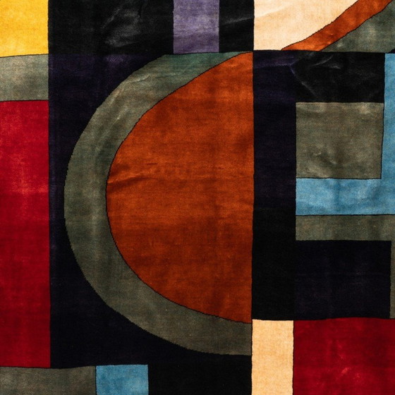 Image 1 of Tapis vintage en laine mérinos noué à la main