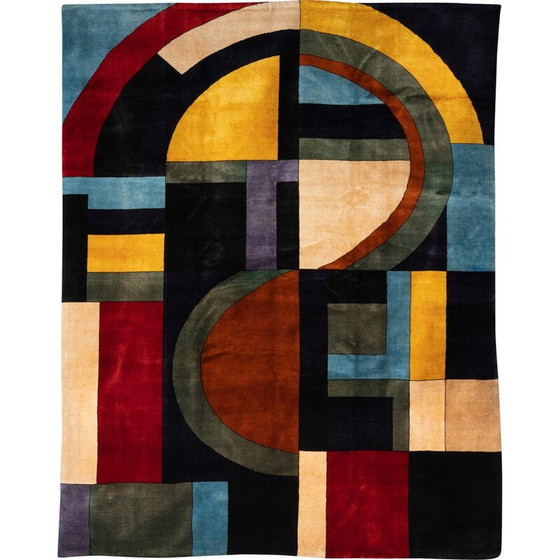 Image 1 of Tapis vintage en laine mérinos noué à la main