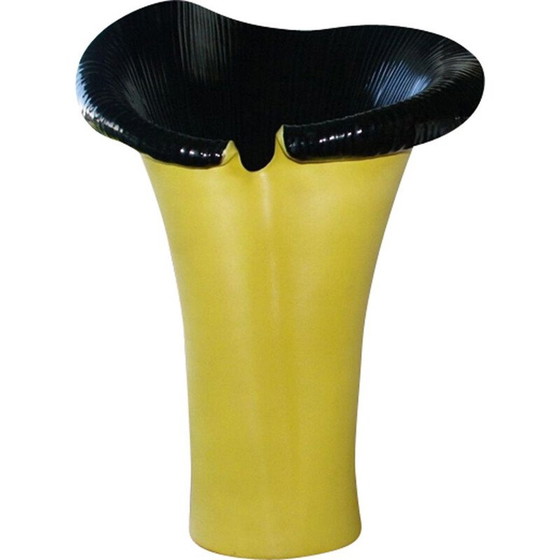 Image 1 of Vase jaune en céramique par Fernand Elchinger