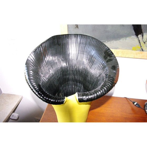 Image 1 of Vase jaune en céramique par Fernand Elchinger