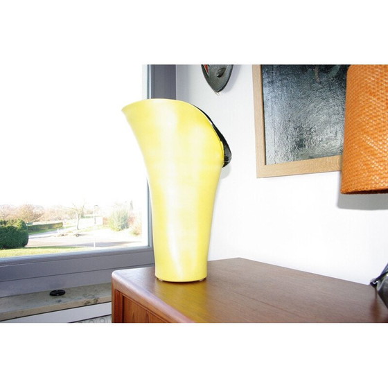 Image 1 of Vase jaune en céramique par Fernand Elchinger