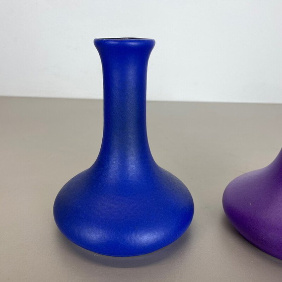 Image 1 of Paire de vases vintage en céramique de lave grasse pour Marei Ceramics, Allemagne, années 1970