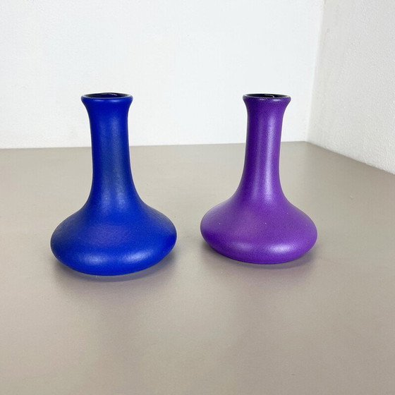 Image 1 of Paire de vases vintage en céramique de lave grasse pour Marei Ceramics, Allemagne, années 1970